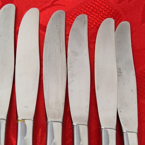 9X BK Oneida Oneidacraft Deluxe Stainless Wintersong Butter Knives - Picture 10 of 12